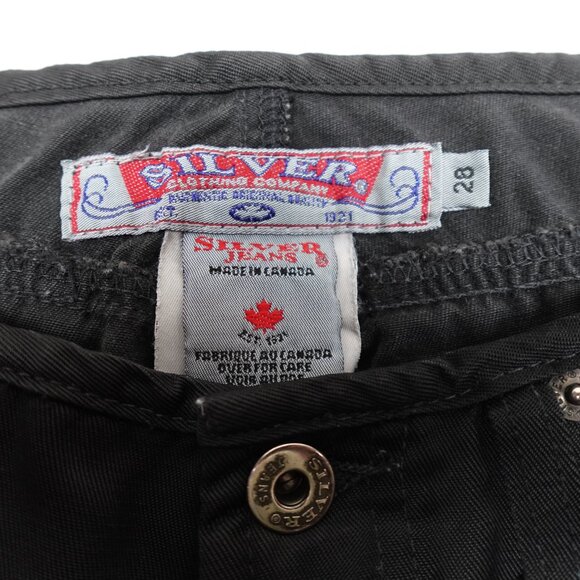 Vintage Silver Jeans Flare Bootcut Cargo Pants Women's 28 Made in Canada 90s - Picture 3 of 14